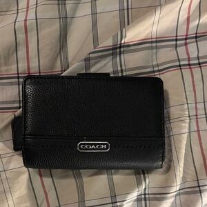 Coach Black Pebbled Leather Wallet